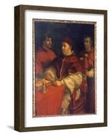 Portrait of Pope Leo X (1475-1521), Son of Laurent De Medici (1449 - 1492) (Laurent the Magnificent-Raphael (1483-1520)-Framed Giclee Print