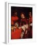 Portrait of Pope Leo X with Cardinals Giulio De' Medici and Luigi De' Rossi, Ca 1518-Raphael-Framed Giclee Print