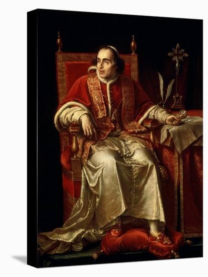 Portrait of Pope Pius VII, 1817-Jean Baptiste Joseph Wicar-Stretched Canvas