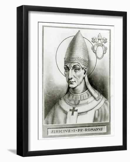 Portrait of Pope Siricius, C.1835-null-Framed Giclee Print