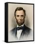 Portrait of President Abraham Lincoln-null-Framed Stretched Canvas