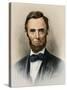 Portrait of President Abraham Lincoln-null-Stretched Canvas