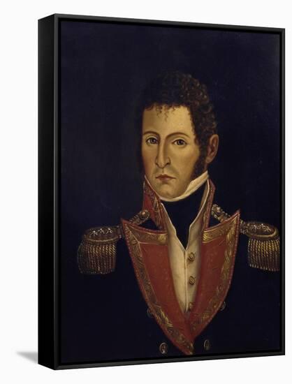 Portrait of President Antonio Villavicencio-null-Framed Stretched Canvas