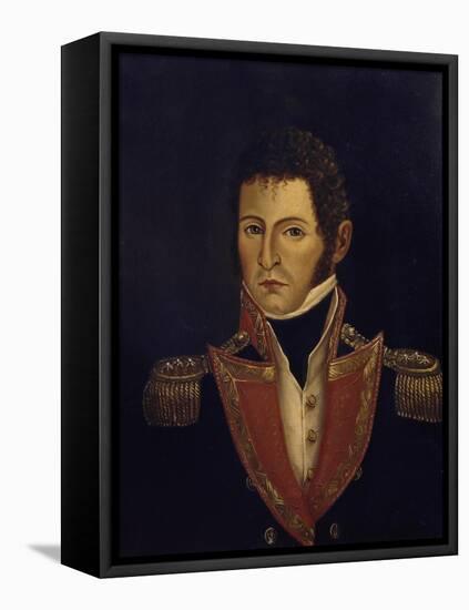 Portrait of President Antonio Villavicencio-null-Framed Stretched Canvas