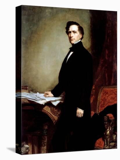 Portrait of President Franklin Pierce, 1858-George Peter Alexander Healy-Stretched Canvas