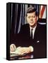 Portrait of President John F. Kennedy, from the TV Show, "JFK Assassination as It Happened"-Alfred Eisenstaedt-Framed Stretched Canvas