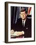 Portrait of President John F. Kennedy, from the TV Show, "JFK Assassination as It Happened"-Alfred Eisenstaedt-Framed Photographic Print