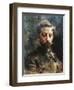 Portrait of Primo Levi-Luigi Conconi-Framed Giclee Print