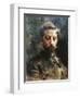 Portrait of Primo Levi-Luigi Conconi-Framed Giclee Print