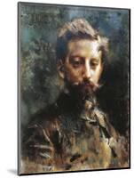 Portrait of Primo Levi-Luigi Conconi-Mounted Giclee Print