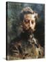 Portrait of Primo Levi-Luigi Conconi-Stretched Canvas