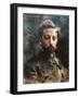 Portrait of Primo Levi-Luigi Conconi-Framed Giclee Print