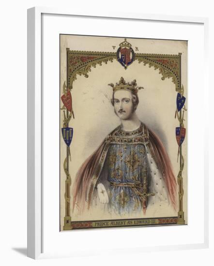 Portrait of Prince Albert as King Edward III-null-Framed Giclee Print