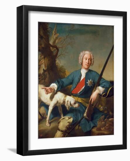 Portrait of Prince Alexander Kurakin (1697-174), 1728-Jean-Marc Nattier-Framed Giclee Print