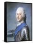 Portrait of Prince Charles Edward Stuart, Bust Length, in Profile to the Left, His Head Turned to…-Maurice Quentin de La Tour-Framed Stretched Canvas