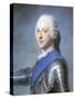 Portrait of Prince Charles Edward Stuart, Bust Length, in Profile to the Left, His Head Turned to…-Maurice Quentin de La Tour-Stretched Canvas