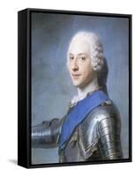 Portrait of Prince Charles Edward Stuart, Bust Length, in Profile to the Left, His Head Turned to…-Maurice Quentin de La Tour-Framed Stretched Canvas