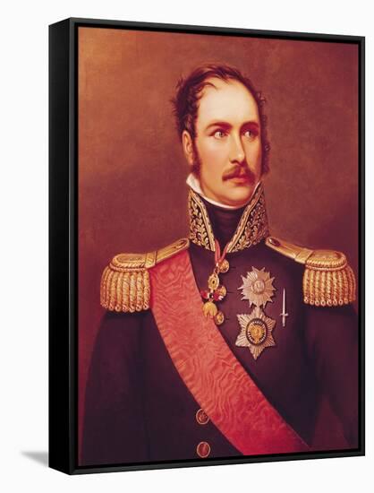 Portrait of Prince Eugene de Beauharnais Viceroy of Italy and Duke of Leuchtenberg-Jacques-Louis David-Framed Stretched Canvas