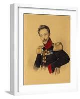 Portrait of Prince Fyodor Fyodorovich Gagarin (1786-186), 1830s-Carl Von Hampeln-Framed Giclee Print