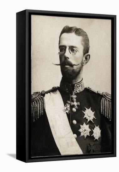Portrait of Prince Gustaf of Sweden (1858-1950)-French Photographer-Framed Stretched Canvas
