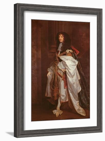 Portrait of Prince Rupert (1619-1682) in Garter Robes-Sir Peter Lely-Framed Giclee Print