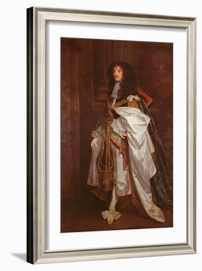 Portrait of Prince Rupert (1619-1682) in Garter Robes-Sir Peter Lely-Framed Giclee Print