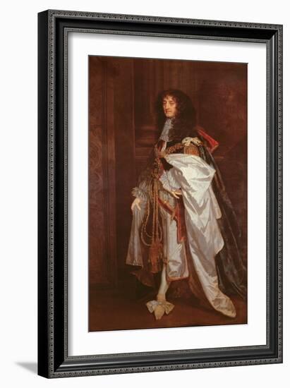 Portrait of Prince Rupert (1619-1682) in Garter Robes-Sir Peter Lely-Framed Giclee Print