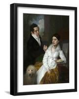 Portrait of Princess Alexandra and Prince Aleksey Lobanov-Rostovsky, 1814-Vladimir Lukich Borovikovsky-Framed Giclee Print