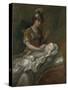 Portrait of Princess Augusta as a Baby, with Britannia-Charles Philips-Stretched Canvas