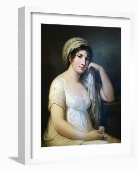 Portrait of Princess Belgioioso D'Este, Painting by Andrea Appiani (1754-1817), Italy, 18th Century-Andrea the Elder Appiani-Framed Giclee Print