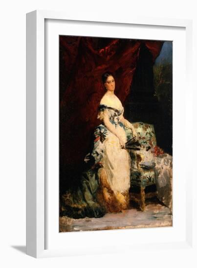 Portrait of Princess Brancaccio-Massimo, 1860-70-Edouard Louis Dubufe-Framed Giclee Print