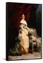 Portrait of Princess Brancaccio-Massimo, 1860-70-Edouard Louis Dubufe-Framed Stretched Canvas