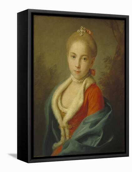 Portrait of Princess Catherine of Holstein-Beck (1750-181), 1760-1762-Pietro Antonio Rotari-Framed Stretched Canvas