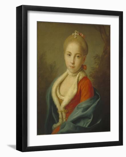 Portrait of Princess Catherine of Holstein-Beck (1750-181), 1760-1762-Pietro Antonio Rotari-Framed Giclee Print