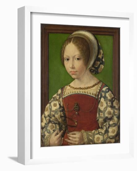 Portrait of Princess Dorothea of Denmark (1520-158), Ca 1530-Jan Gossaert-Framed Giclee Print