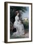 Portrait of Princess Emma Von Waldeck-Pyrmont Seated on a Bench in the Park of the Palace Het Loo-Piet Schipperus-Framed Giclee Print