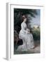 Portrait of Princess Emma Von Waldeck-Pyrmont Seated on a Bench in the Park of the Palace Het Loo-Piet Schipperus-Framed Giclee Print