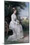 Portrait of Princess Emma Von Waldeck-Pyrmont Seated on a Bench in the Park of the Palace Het Loo-Piet Schipperus-Mounted Giclee Print