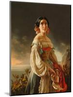 Portrait of Princess Lina Gagarina, 1847-Pimen Nikitich Orlov-Mounted Giclee Print