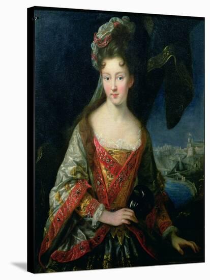 Portrait of Princess Louise-Hippolyte-Jean-Baptiste van Loo-Stretched Canvas