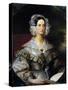 Portrait of Princess Marie of Orleans, 1839-Frederic Mialhe-Stretched Canvas