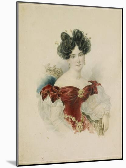 Portrait of Princess Natalia Viktorovna Kochubey, Née Kochubey (1800-185), 1830s-Alexander Pavlovich Briullov-Mounted Giclee Print