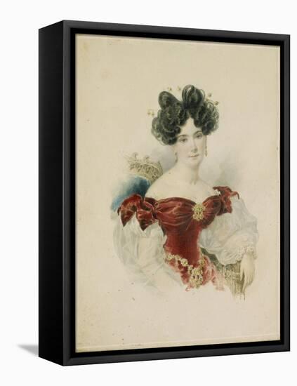 Portrait of Princess Natalia Viktorovna Kochubey, Née Kochubey (1800-185), 1830s-Alexander Pavlovich Briullov-Framed Stretched Canvas
