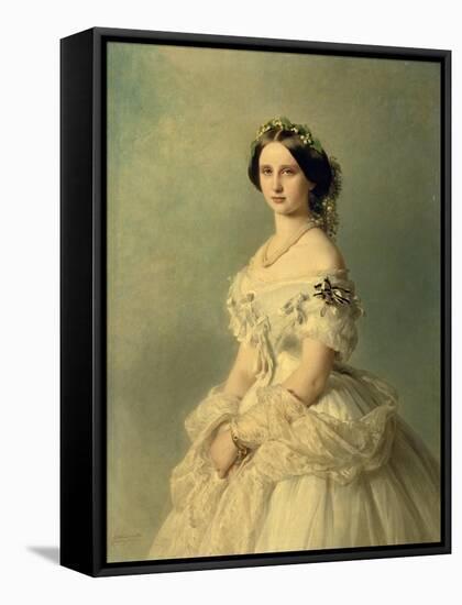 Portrait of Princess of Baden, 1856-Franz Xaver Winterhalter-Framed Stretched Canvas
