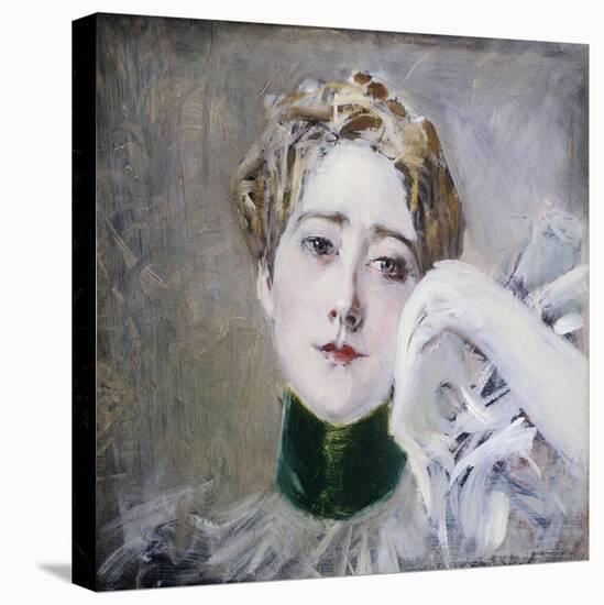 Portrait of Princess of Isenburg Birstein-Giovanni Boldini-Stretched Canvas