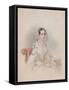 Portrait of Princess Therese of Nassau-Weilburg (1815-187), 1838-null-Framed Stretched Canvas