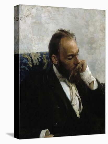 Portrait of Professor Ivanov-Ilya Yefimovich Repin-Stretched Canvas