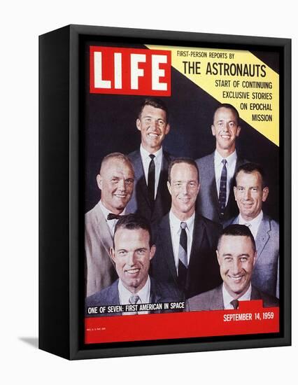 Portrait of Project Mercury Astronauts, September 14, 1959-Ralph Morse-Framed Stretched Canvas