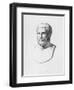 Portrait of Pythagoras (circa 580-500 BC) Engraved by B.Barloccini, 1849-C. C Perkins-Framed Giclee Print