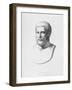 Portrait of Pythagoras (circa 580-500 BC) Engraved by B.Barloccini, 1849-C. C Perkins-Framed Giclee Print